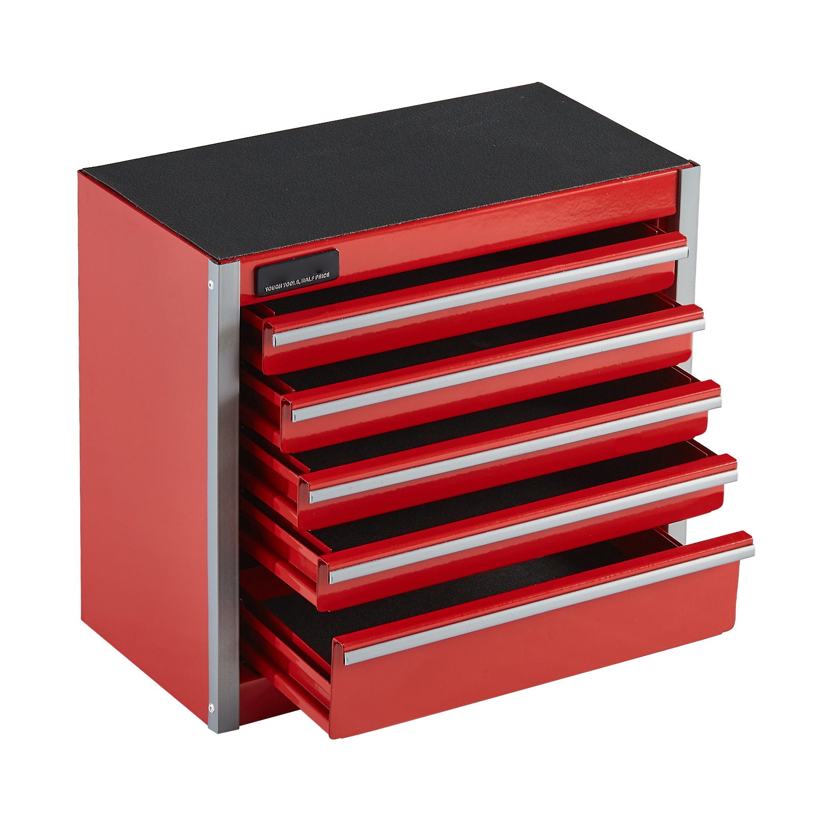 Tool Box 8.6-inch Portable Metal Tool Box With 5 Drawers Tool Organizer Red_voghion.com